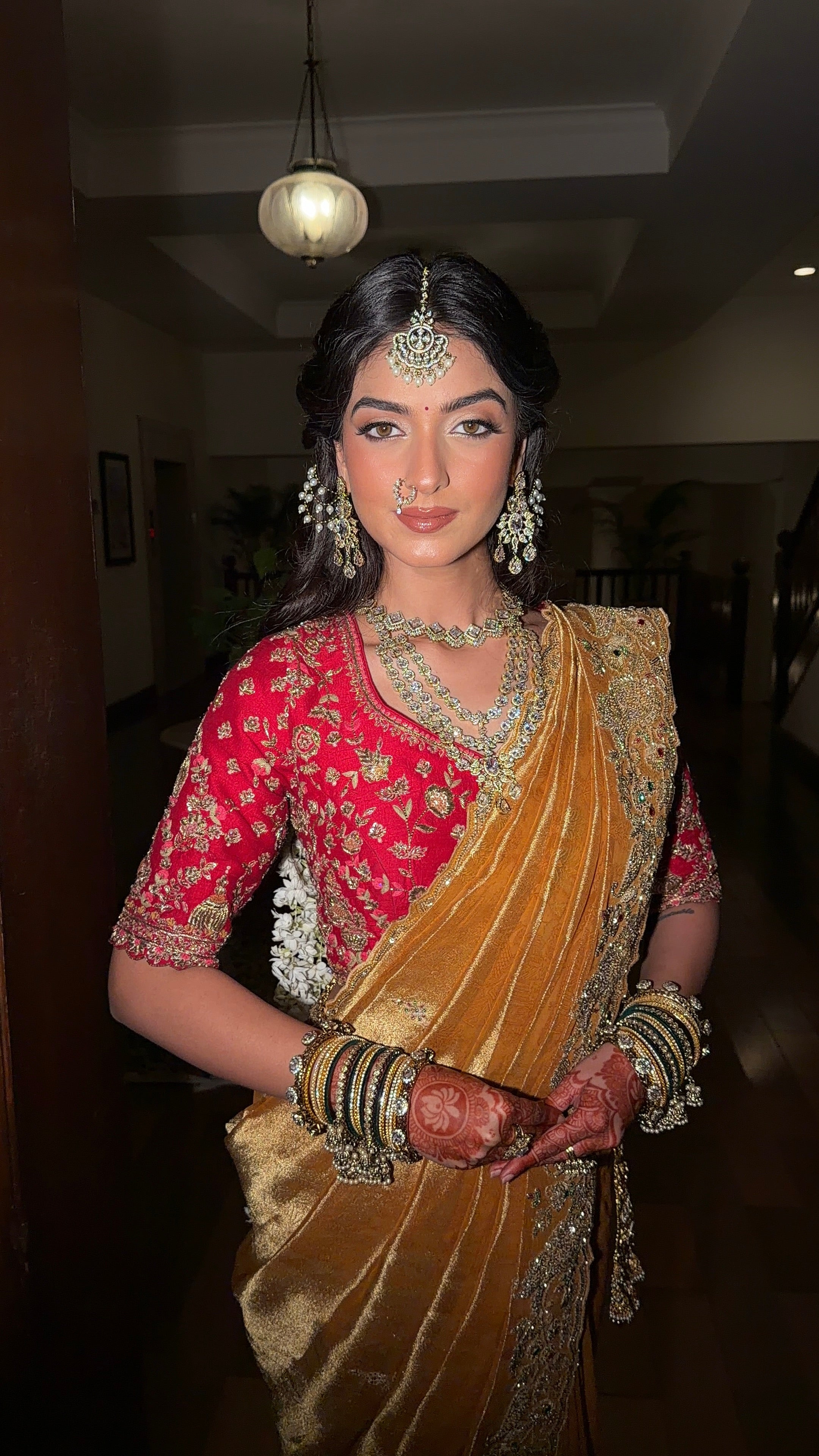 Regal Gold and Mustard Designer Saree Main image