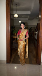 Regal Gold and Mustard Designer Saree