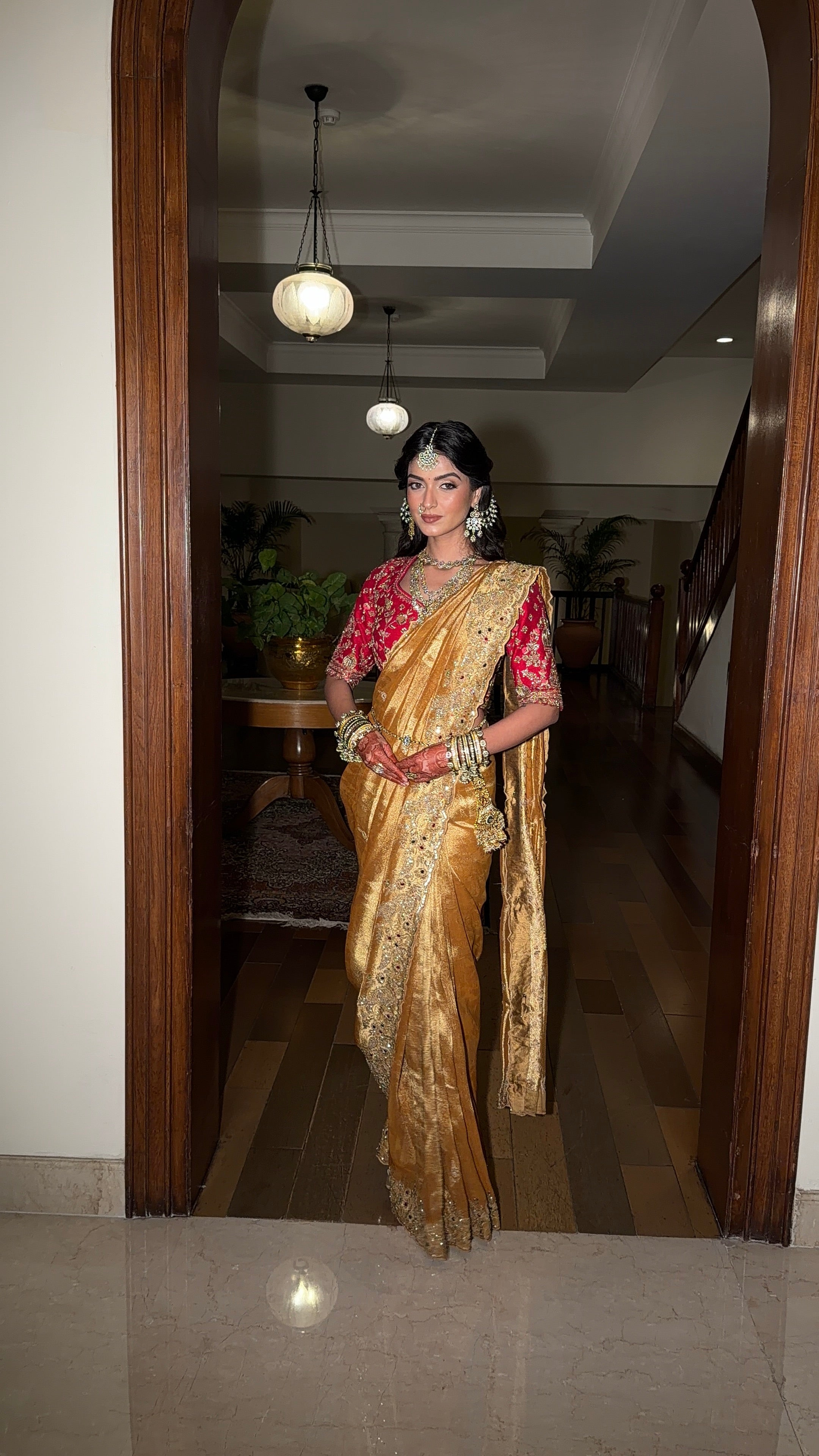 Regal Gold and Mustard Designer Saree