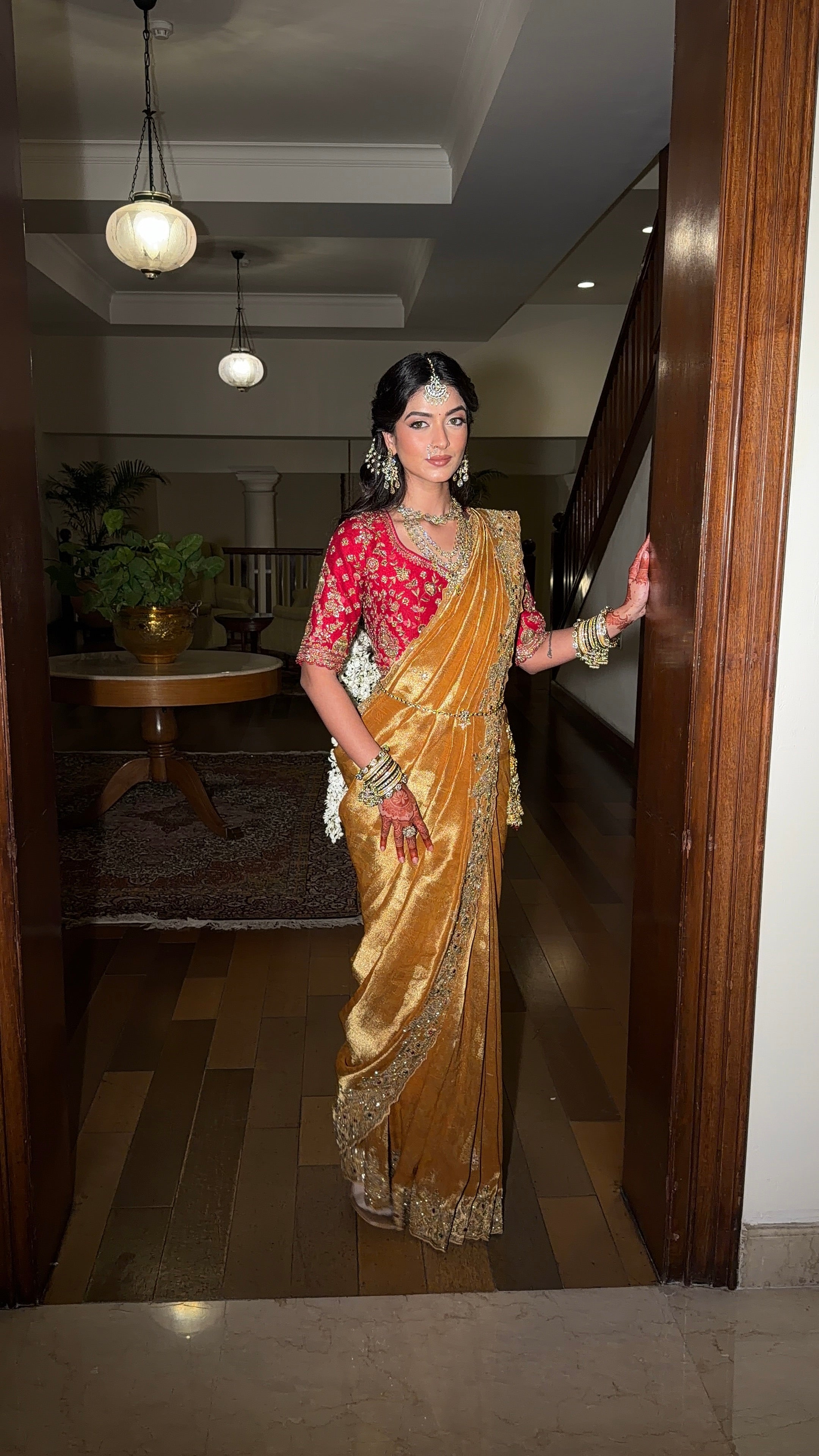 Regal Gold and Mustard Designer Saree