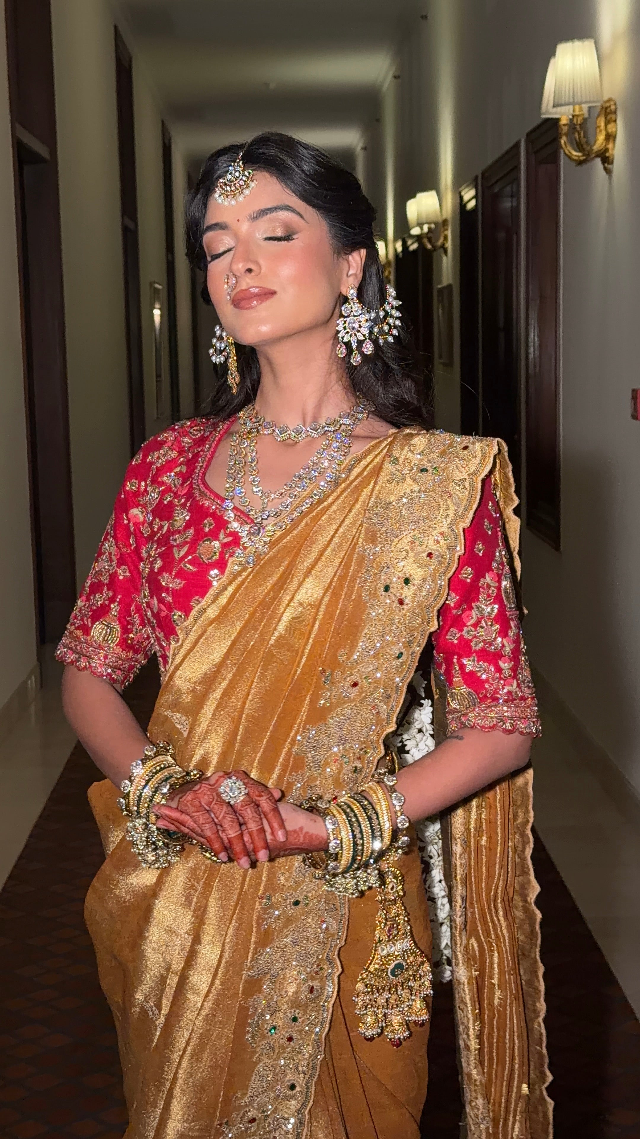 Regal Gold and Mustard Designer Saree