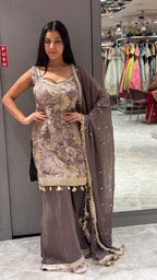 Taupe Heritage Kurta Set  1134 D-100)