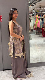 Taupe Heritage Kurta Set  1134 D-100)