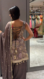 Taupe Heritage Kurta Set  1134 D-100)