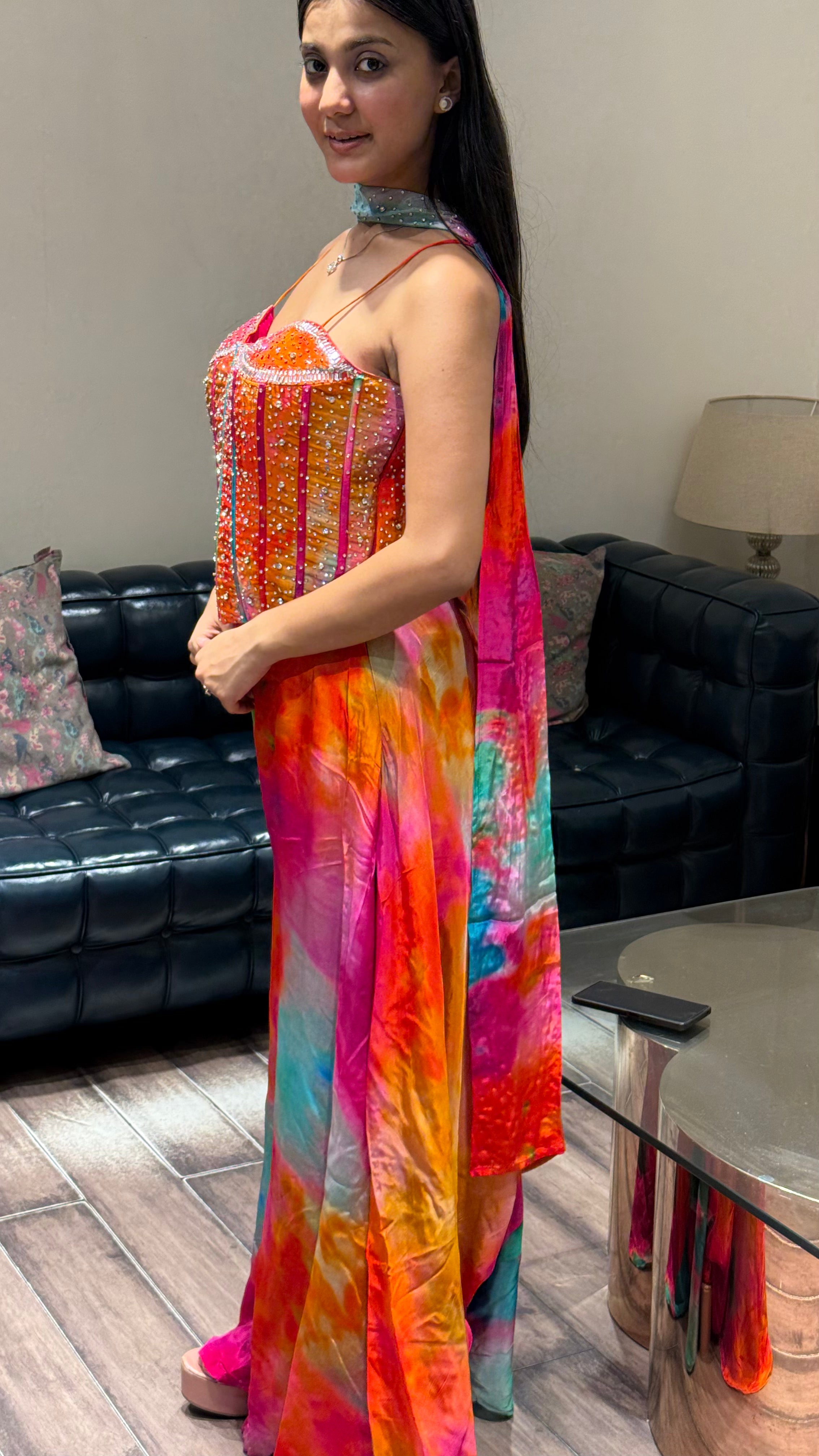 Vibrant Tie-Dye Co-ord Set ( 5263 D-48)