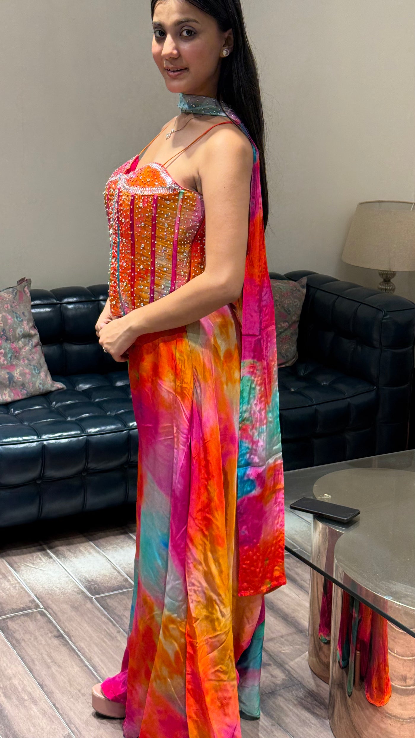 Vibrant Tie-Dye Co-ord Set ( 5263 D-48)