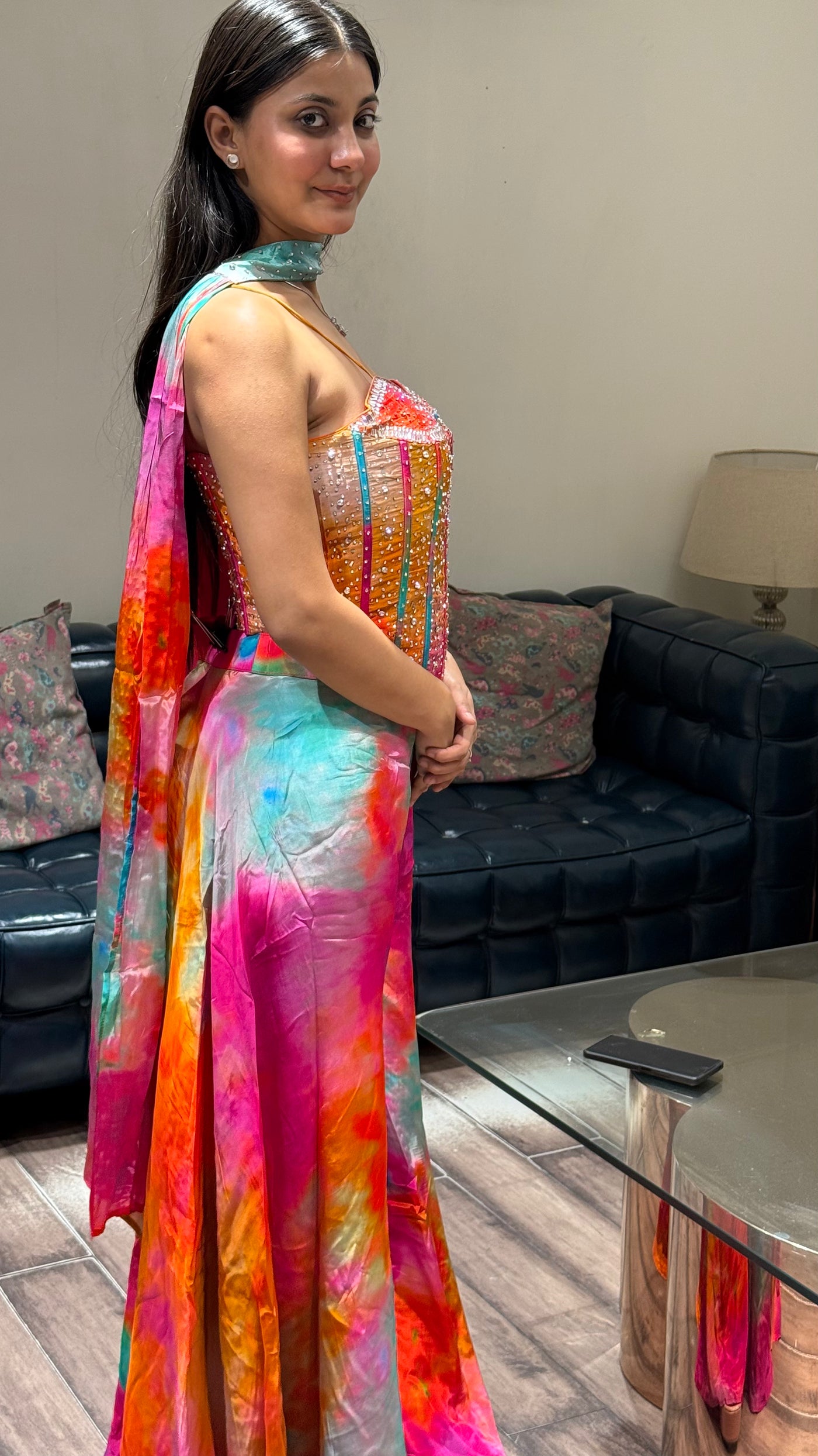 Vibrant Tie-Dye Co-ord Set ( 5263 D-48)