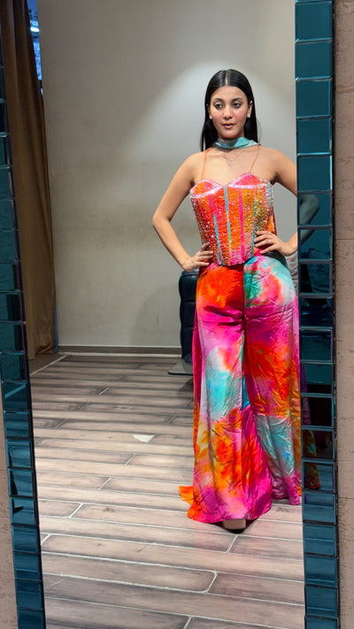 Vibrant Tie-Dye Co-ord Set ( 5263 D-48)