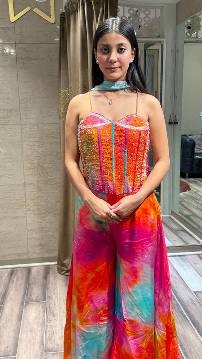 Vibrant Tie-Dye Co-ord Set ( 5263 D-48)