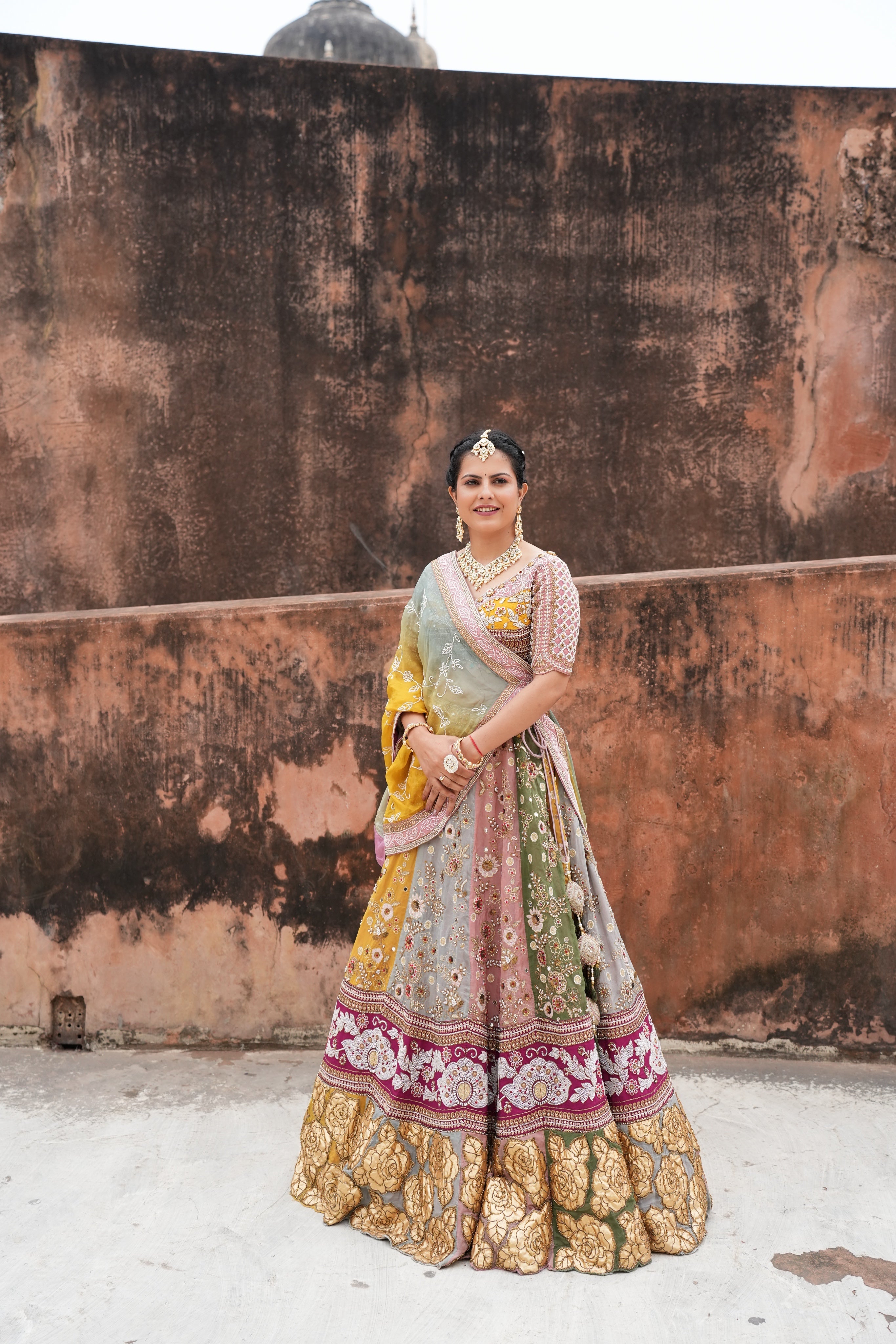 Multi-Panel Embroidered Lehenga (815 GS-86)