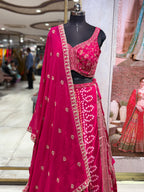 Traditional Fusion Lehenga with Bandhani and Zari Work (SONA-CH -M-24)