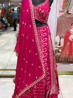 Traditional Fusion Lehenga with Bandhani and Zari Work (SONA-CH -M-24)