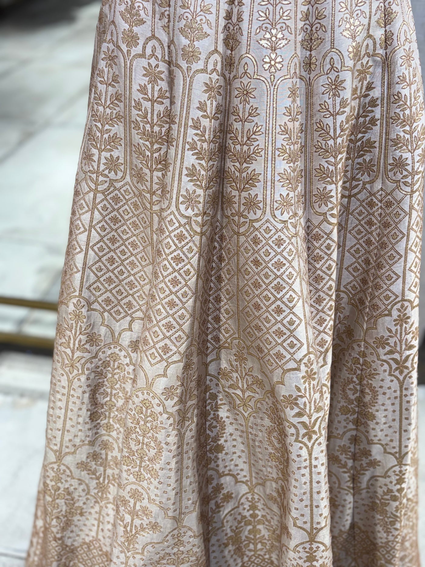 Ivory and Gold Opulent Lehenga Set with Jacket (VL-11018 GS-115)