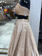 Ivory and Gold Opulent Lehenga Set with Jacket (VL-11018 GS-115)