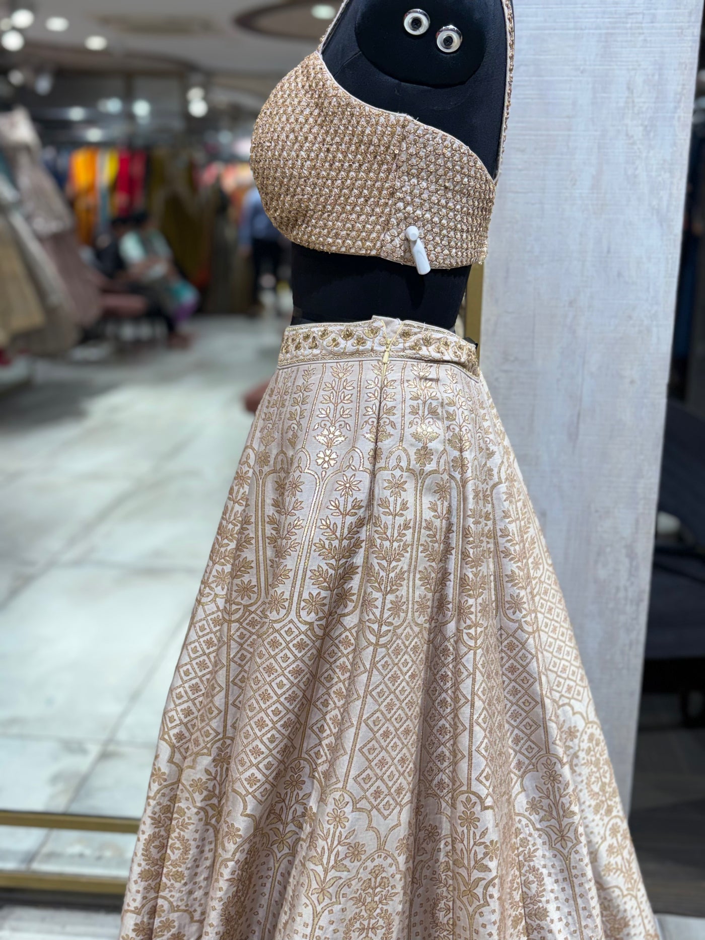 Ivory and Gold Opulent Lehenga Set with Jacket (VL-11018 GS-115)