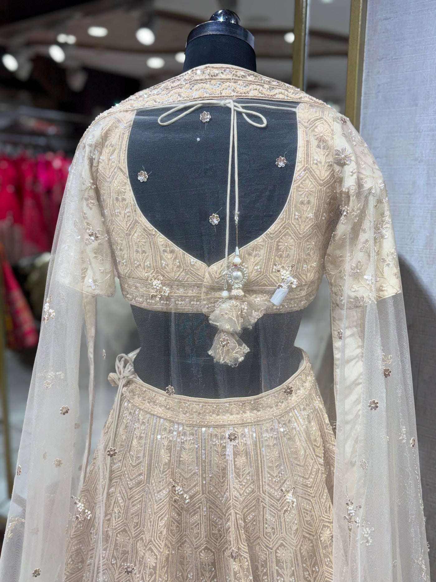 Champagne Gold Heavily Embellished Lehenga Set (55-1687 M-56)