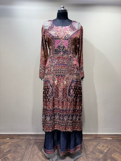 Elegant Kashmiri Print Kurti Set (SN-1895 D-20)