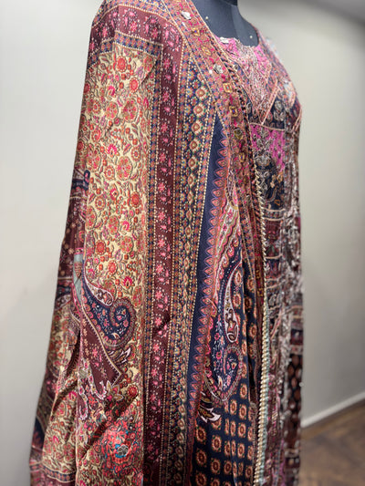 Elegant Kashmiri Print Kurti Set (SN-1895 D-20)