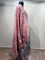 Watercolor Floral & Paisley Tiered Sharara Set (RR-2210 D-57)