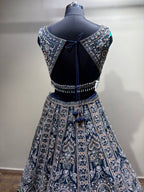Opulent Midnight Blue Embroidered Lehenga (CCRL-25-39 D-32)