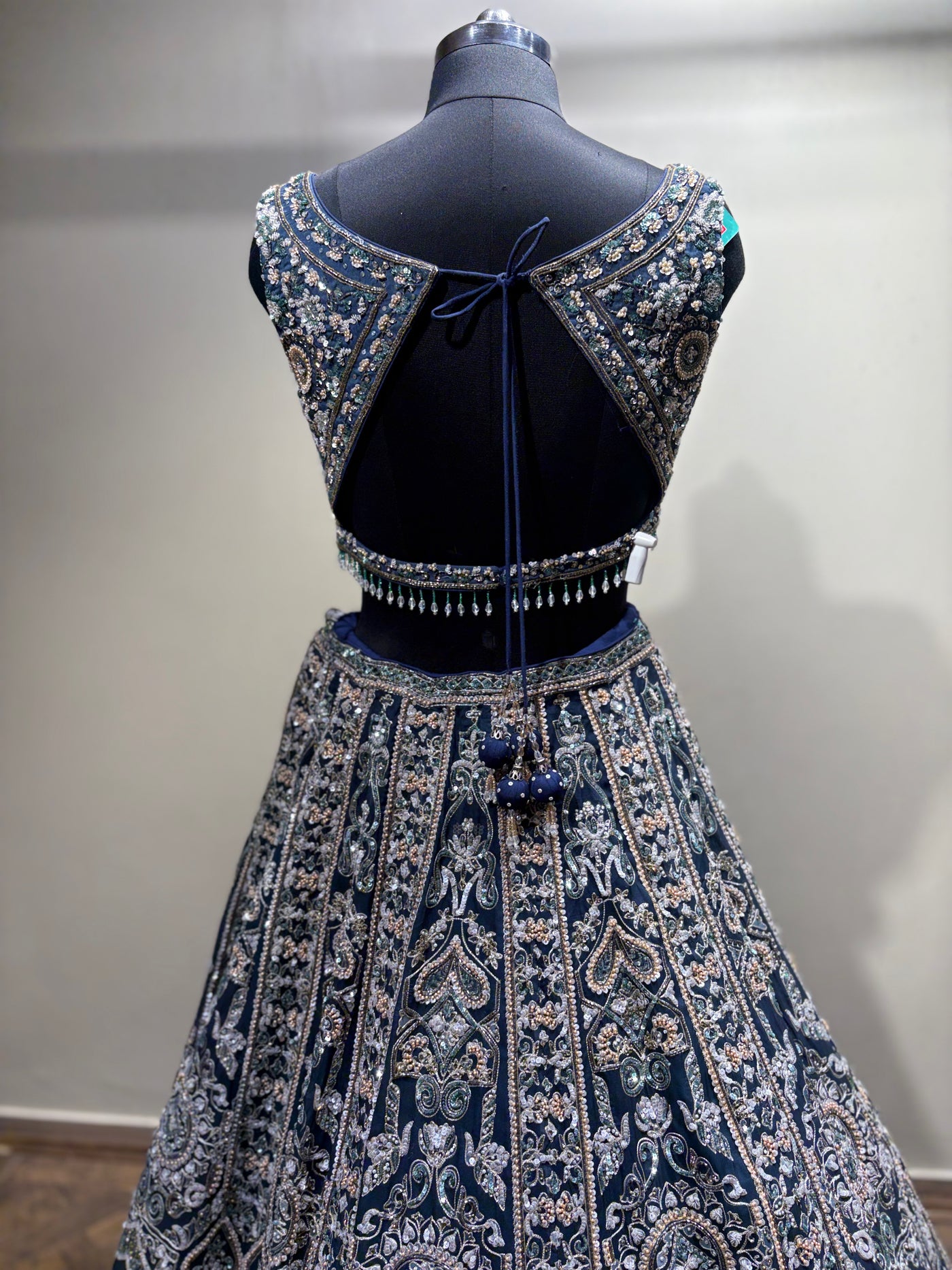 Opulent Midnight Blue Embroidered Lehenga (CCRL-25-39 D-32)