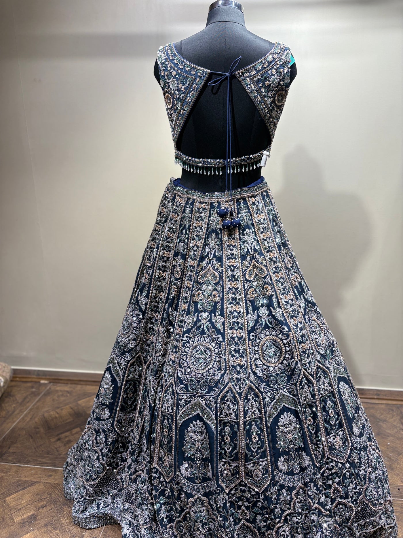 Opulent Midnight Blue Embroidered Lehenga (CCRL-25-39 D-32)