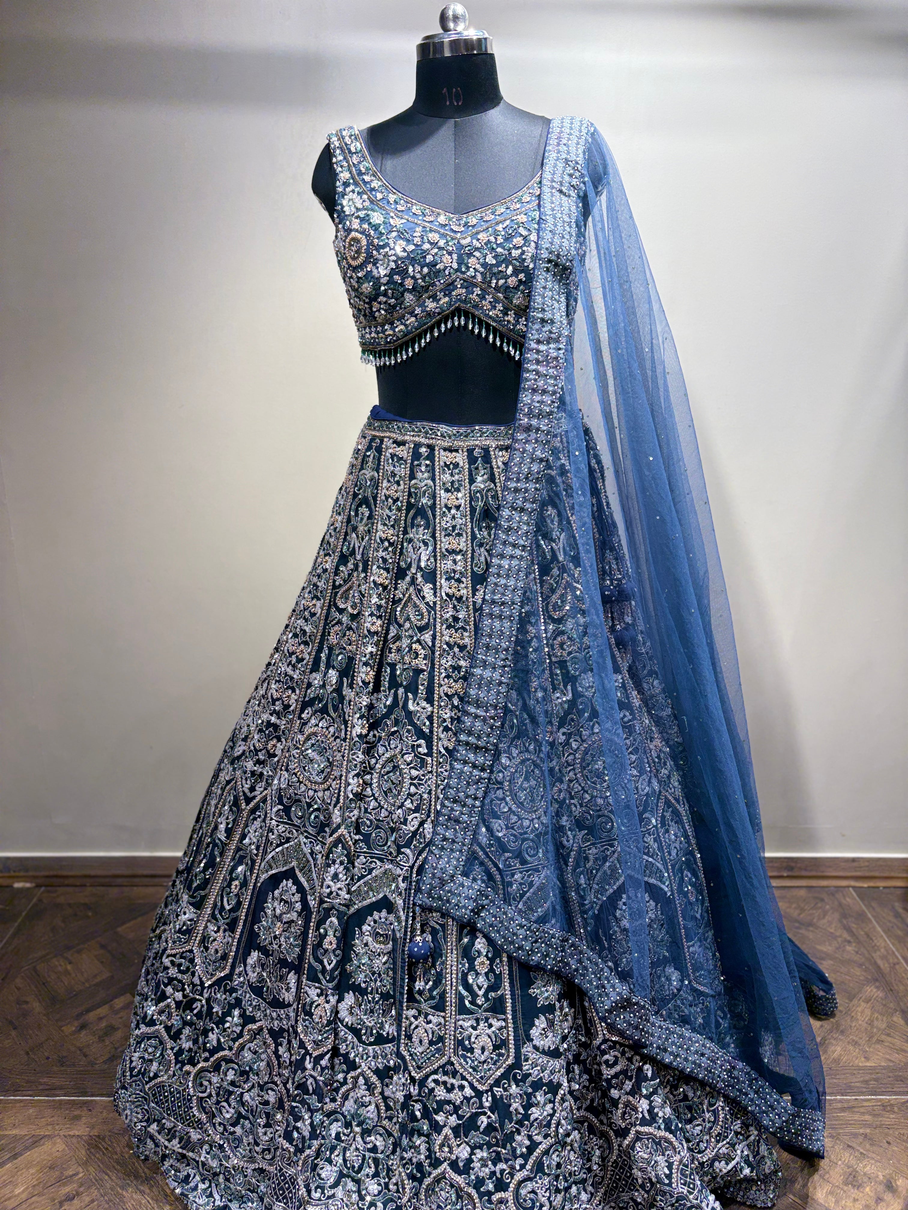 Opulent Midnight Blue Embroidered Lehenga (CCRL-25-39 D-32) Main image