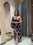 Regal Purple Embroidered Kurti Set (2904 D-26)