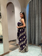 Regal Purple Embroidered Kurti Set (2904 D-26)