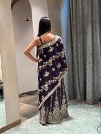 Regal Purple Embroidered Kurti Set (2904 D-26)