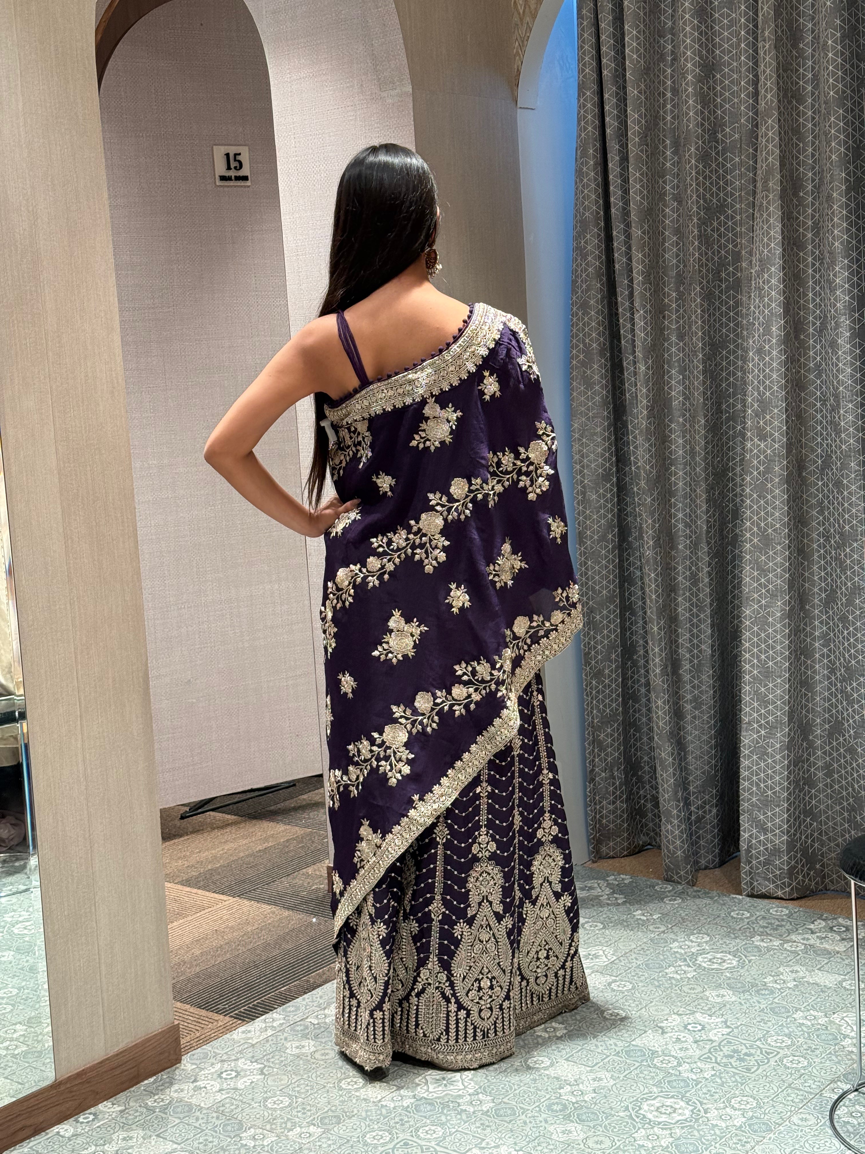 Regal Purple Embroidered Kurti Set (2904 D-26)