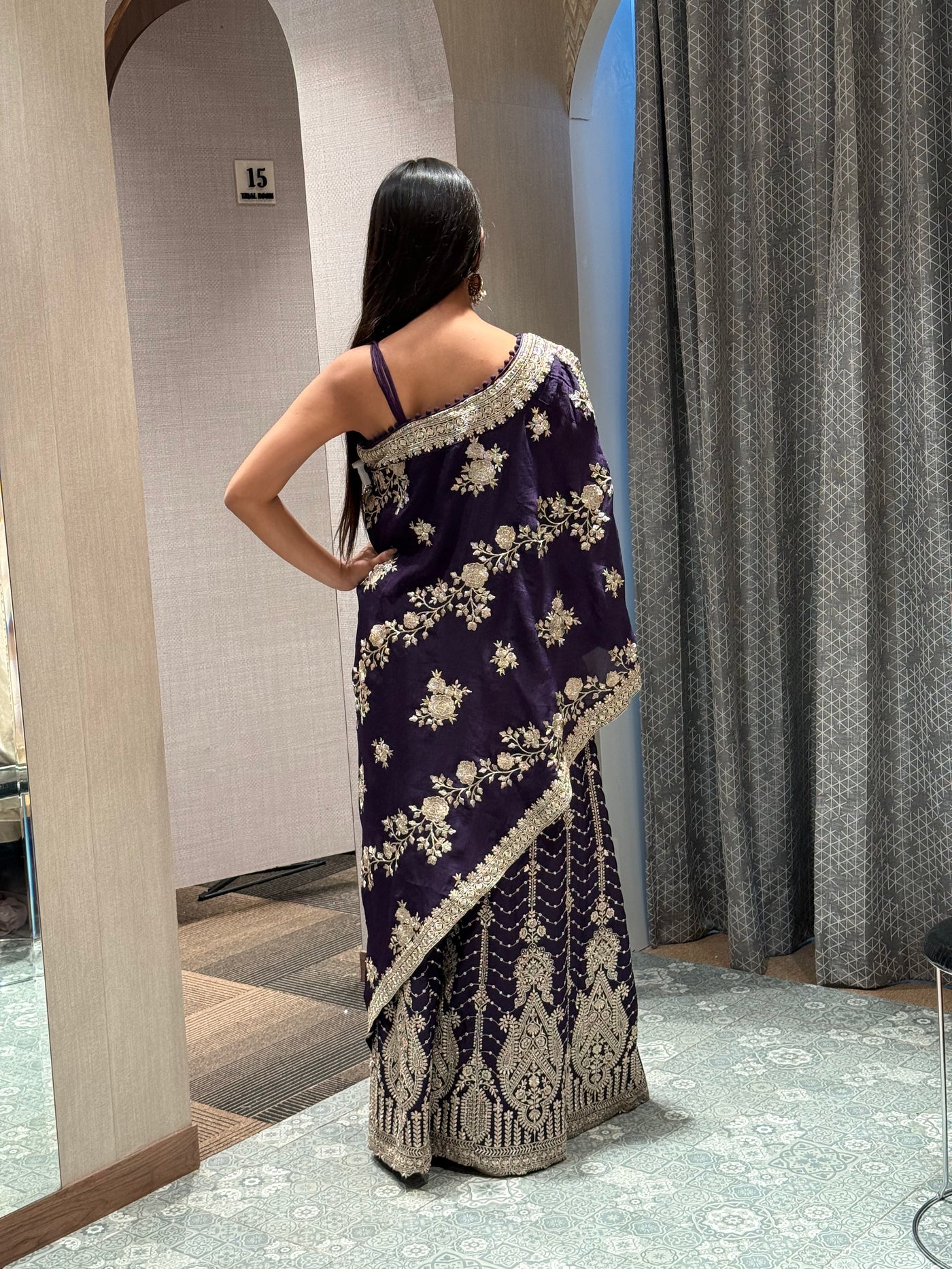 Regal Purple Embroidered Kurti Set (2904 D-26)