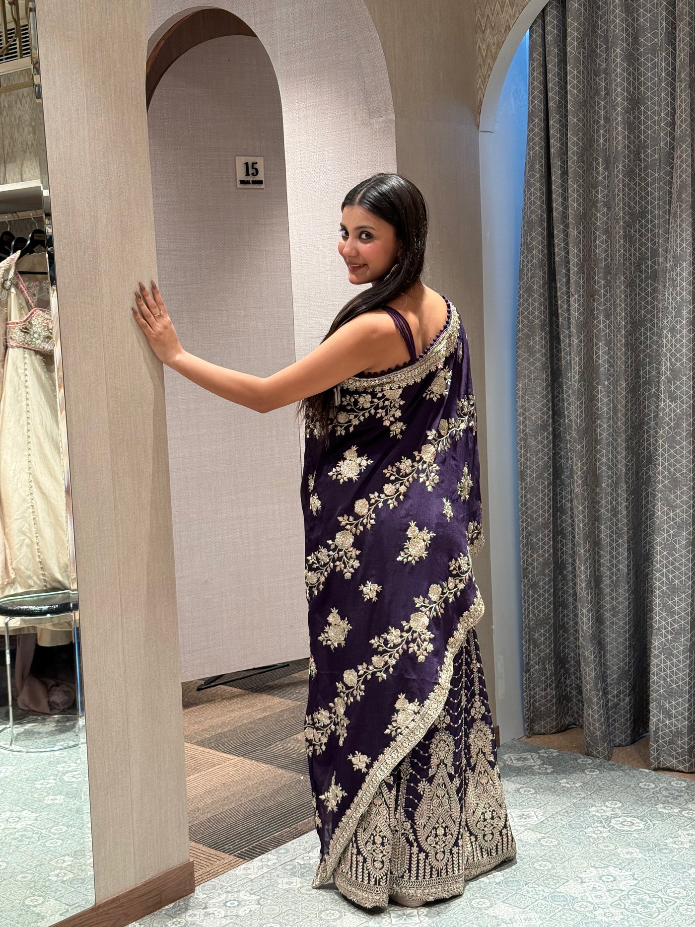 Regal Purple Embroidered Kurti Set (2904 D-26)