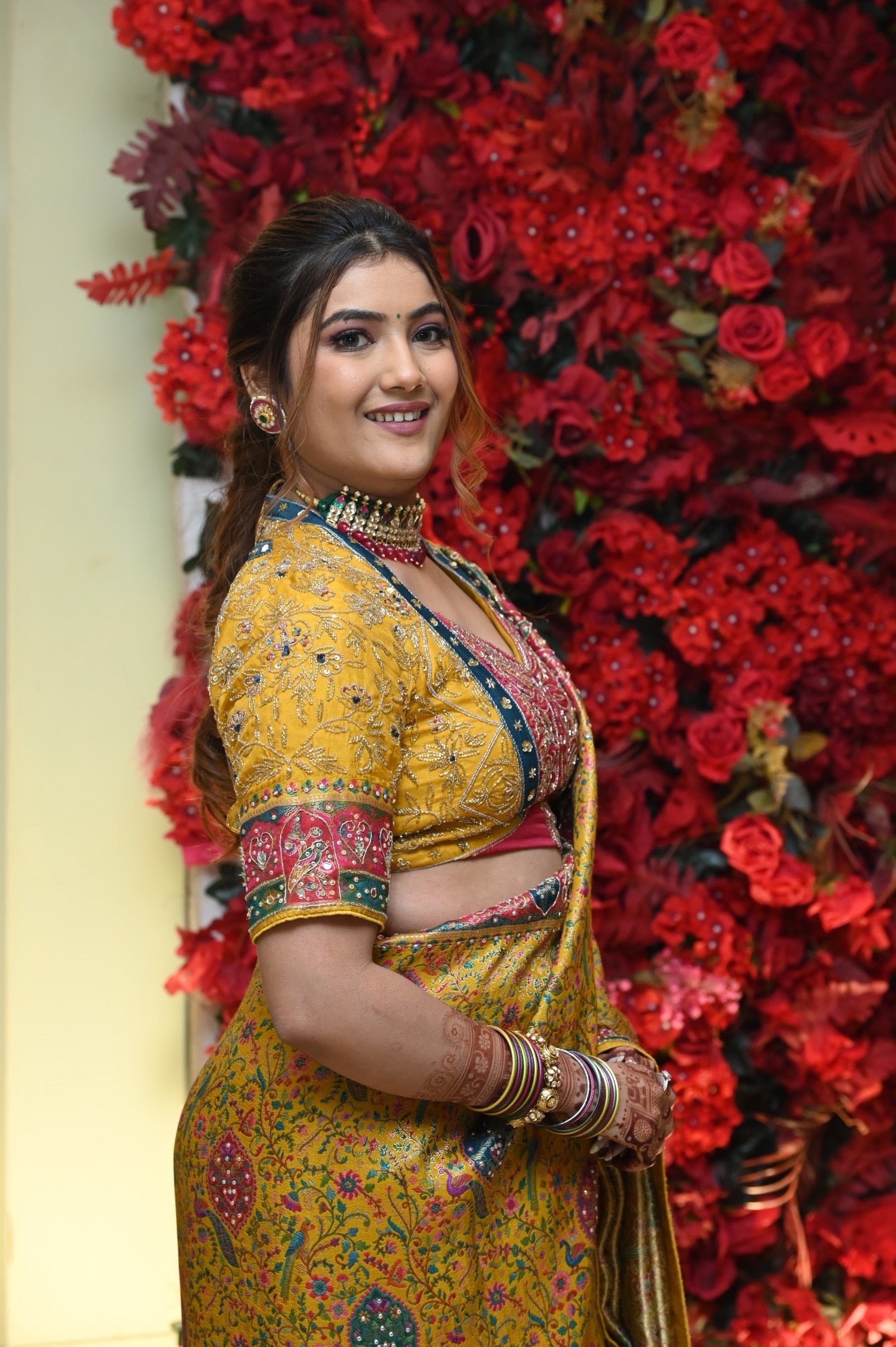 Sun-Kissed Peacock Heritage Saree Secondary image