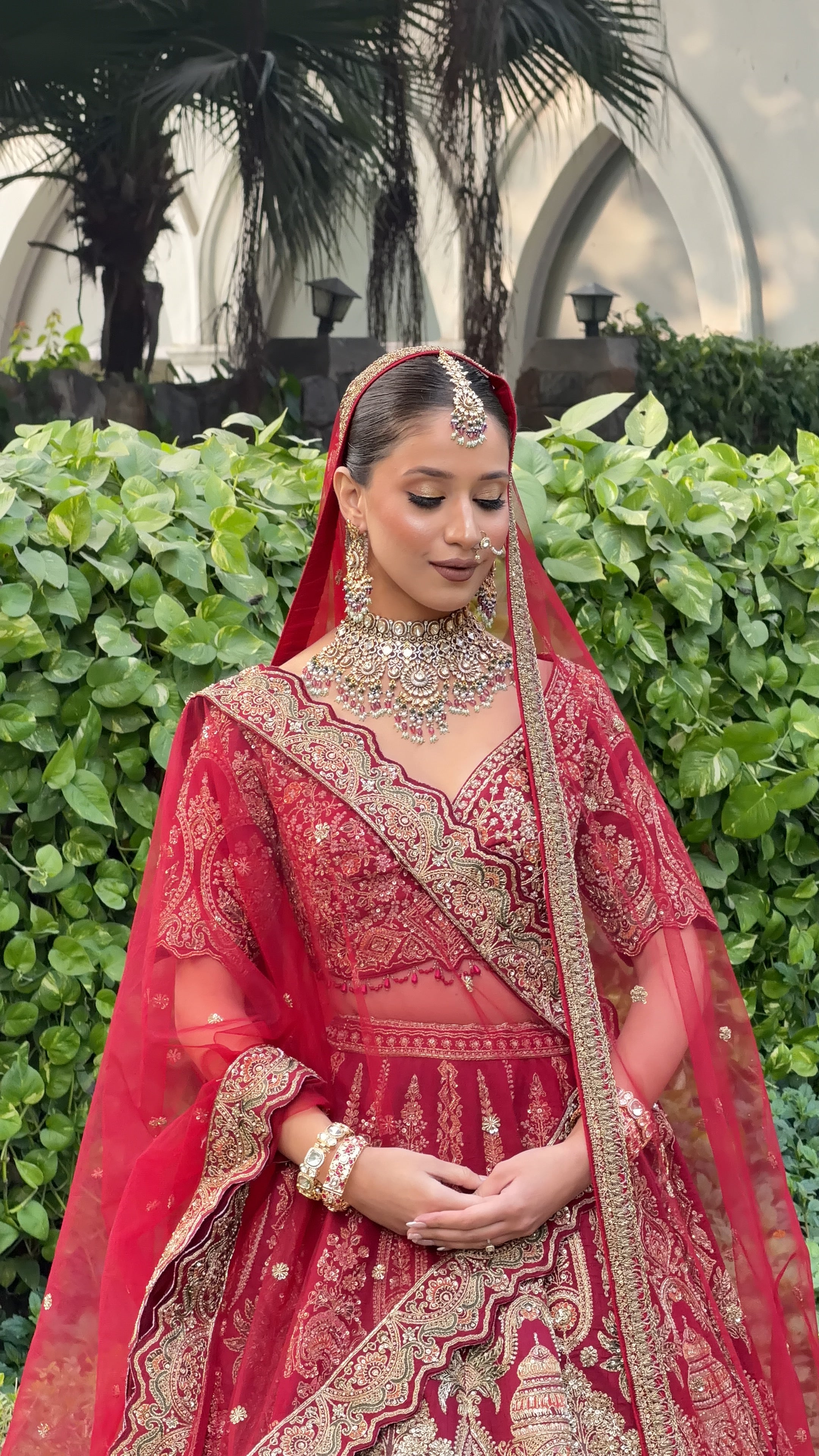 Imperial Heritage Crimson Lehenga Main image