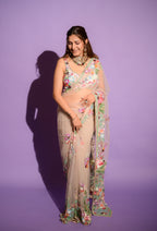 Handwork Saree in Pastel Palette - by Sapna Chaudhry (D-93)