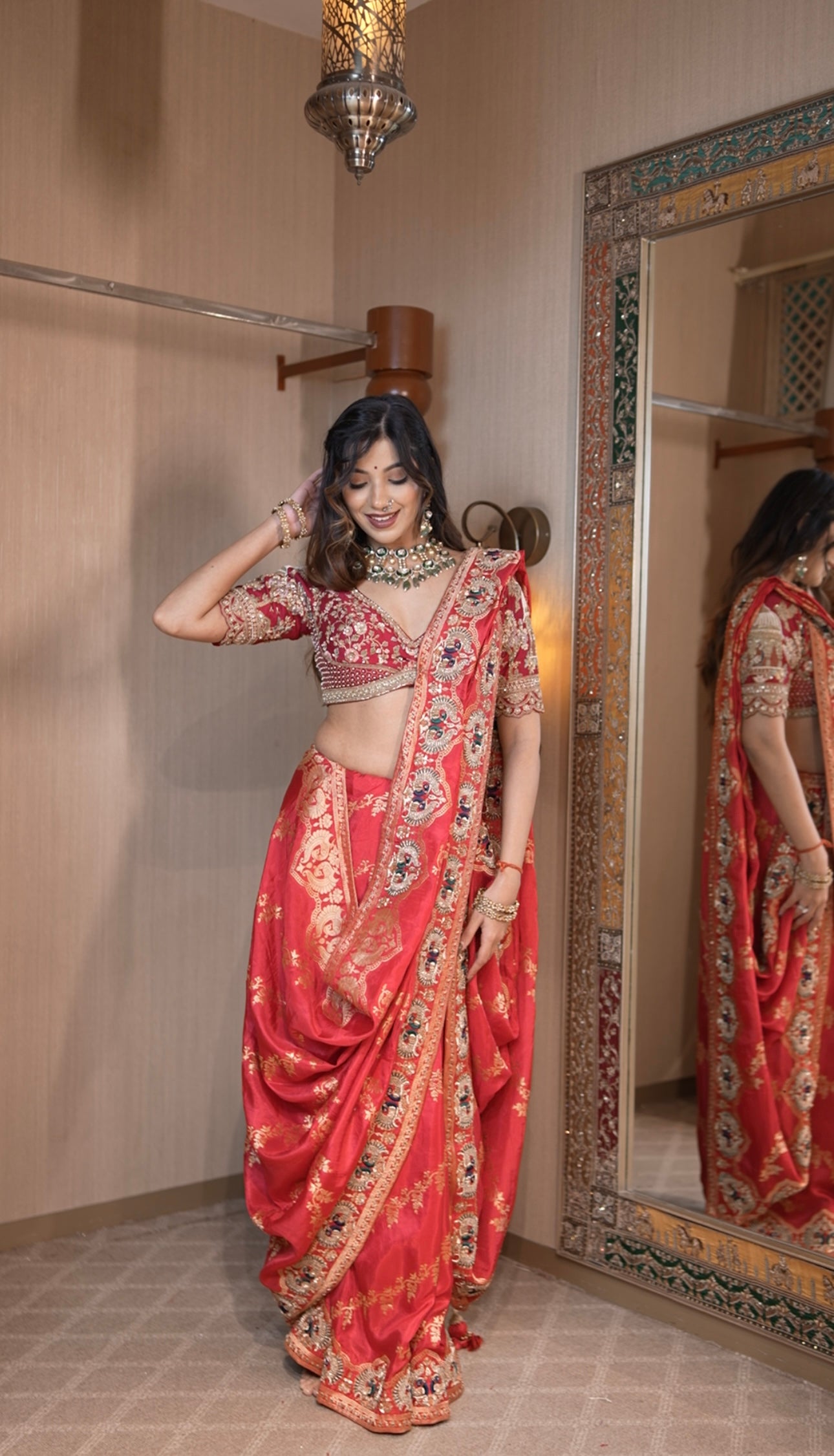 Scarlet Silk Saree (50794-S151 B-95)