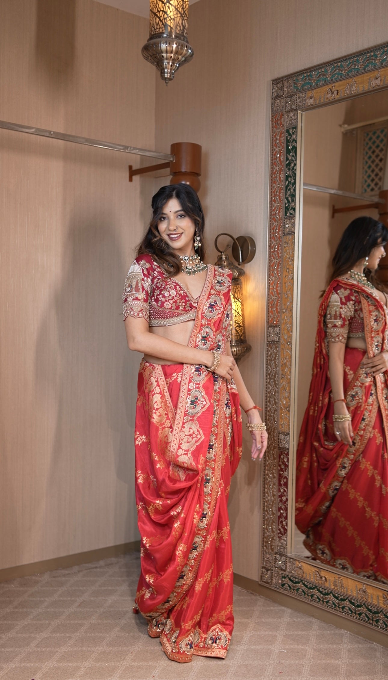 Scarlet Silk Saree (50794-S151 B-95)