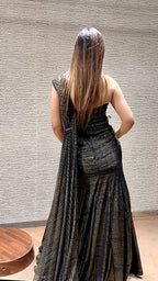 Glimmering Twilight Pre-Draped Saree ( DC-25073 D-56)
