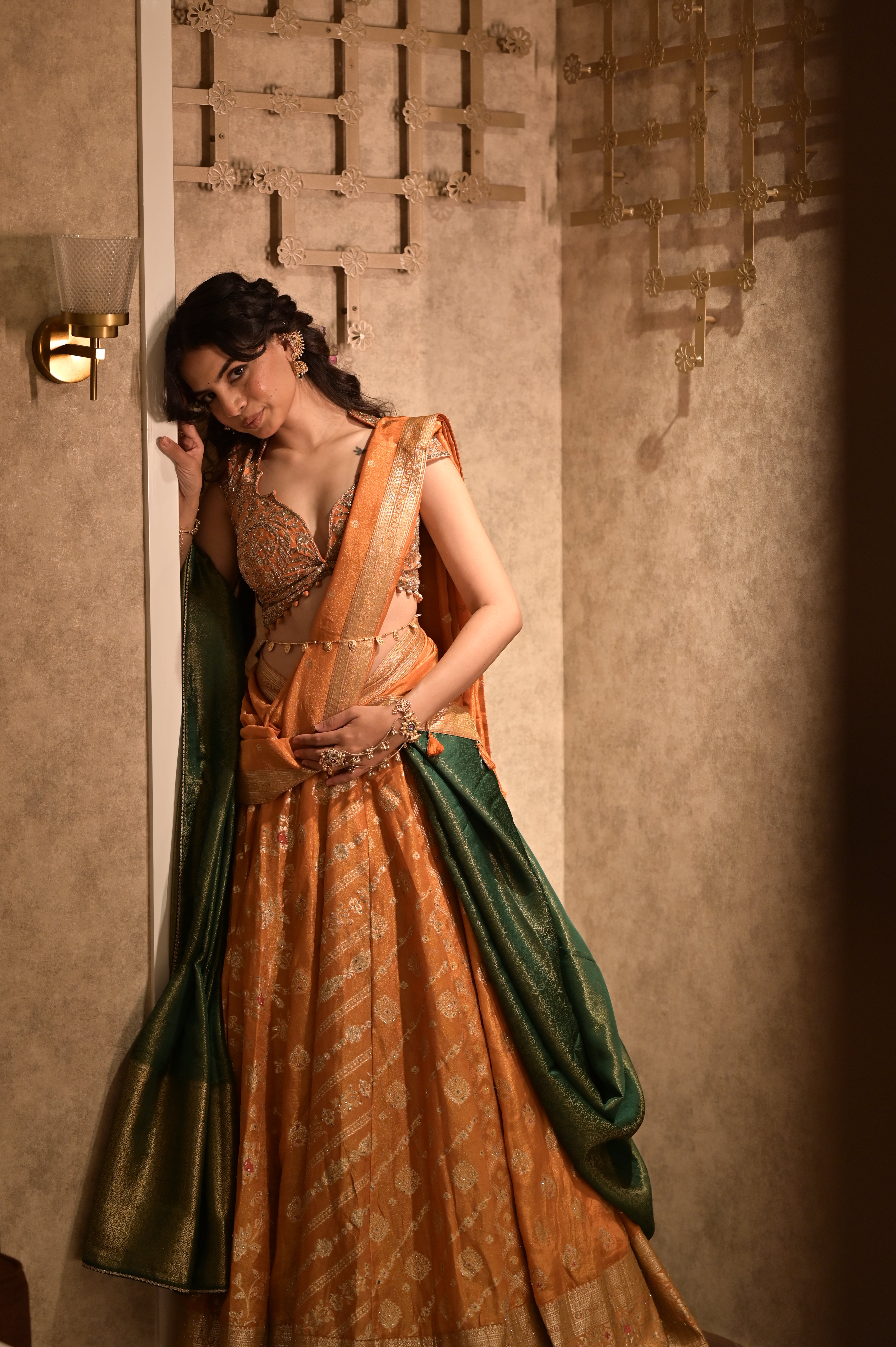 Banarasi Brocade Lehenga Set Secondary image