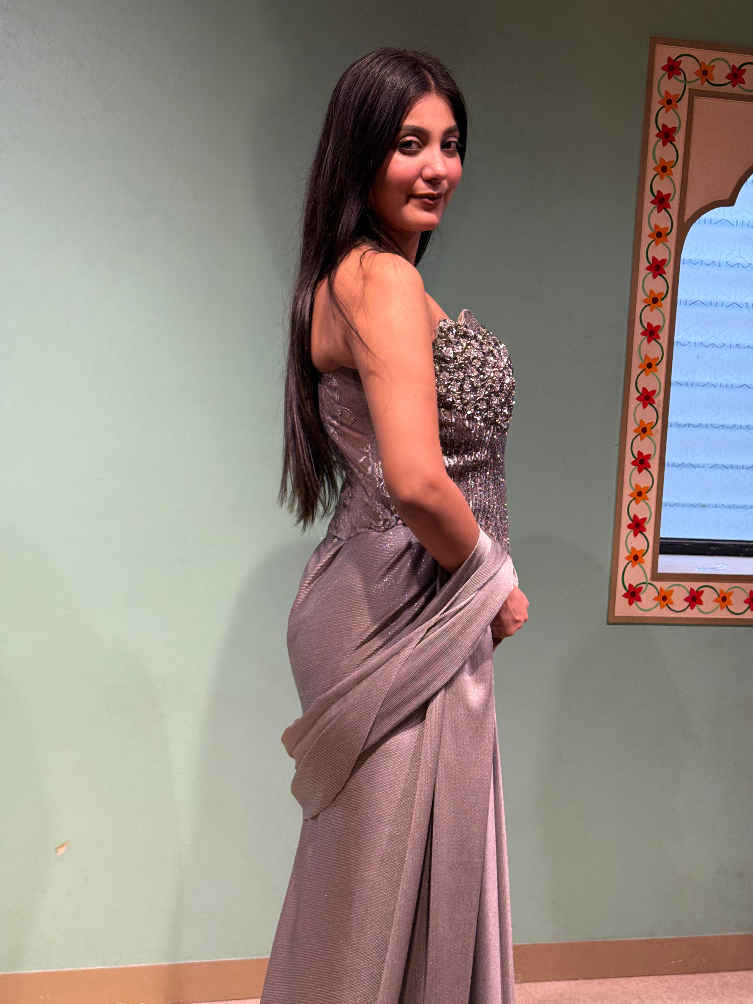 Silver Stardust Corset Set