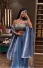 Floral Embroidered Cape & Sharara Set