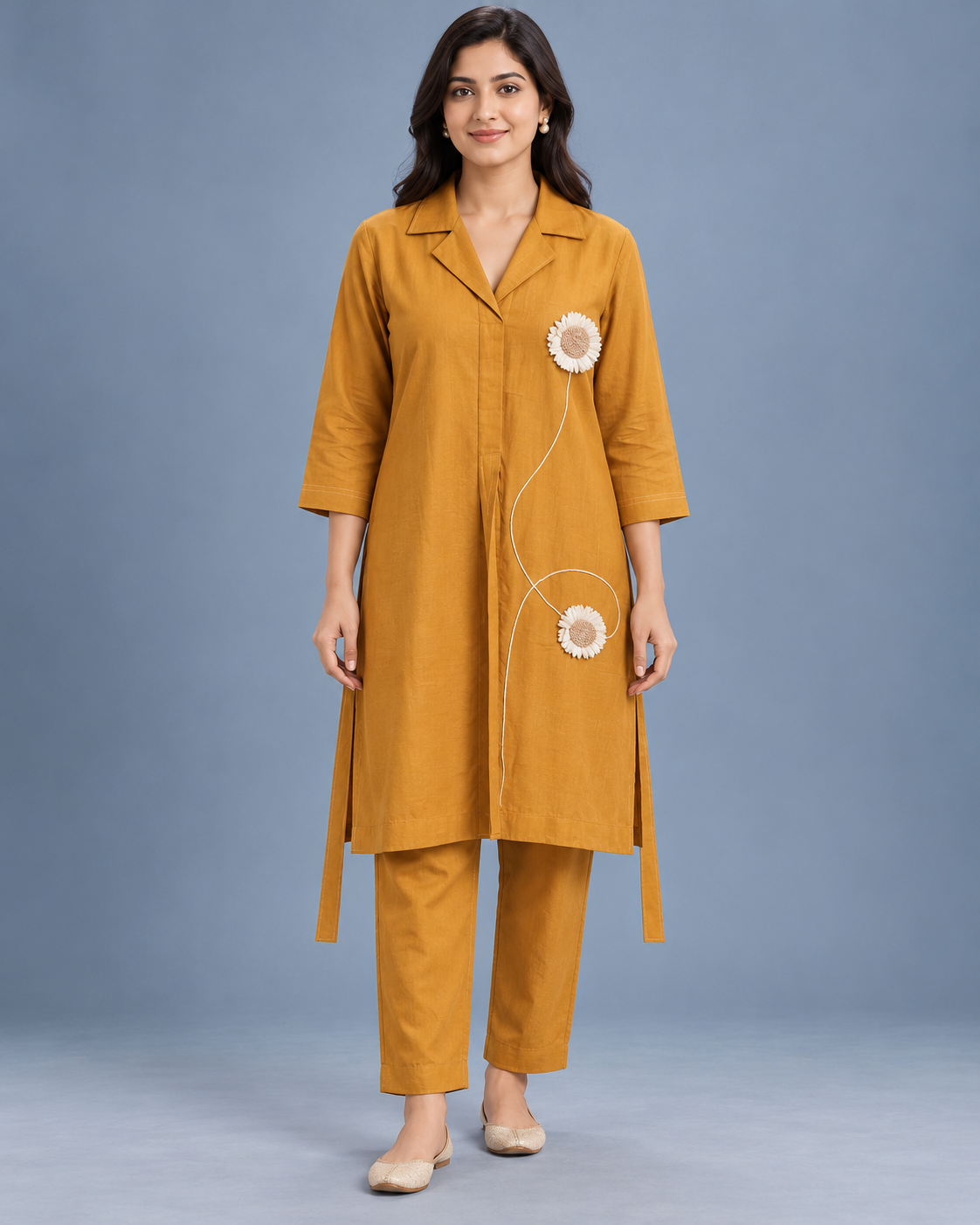 Mustard Daisy Co-ord Set
