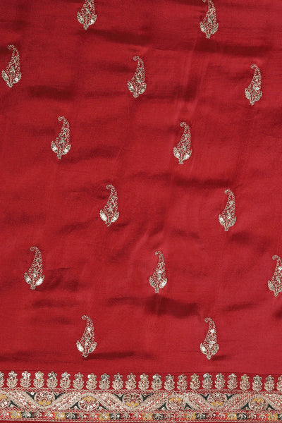 Radiant Red Silk Saree: A Symphony of Glamour