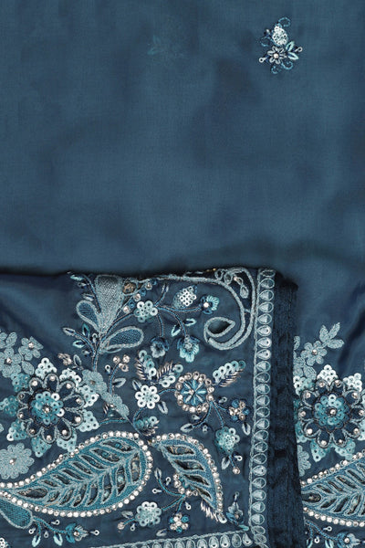 Enchanting Blue Silk Saree: A Tapestry of Elegance"
