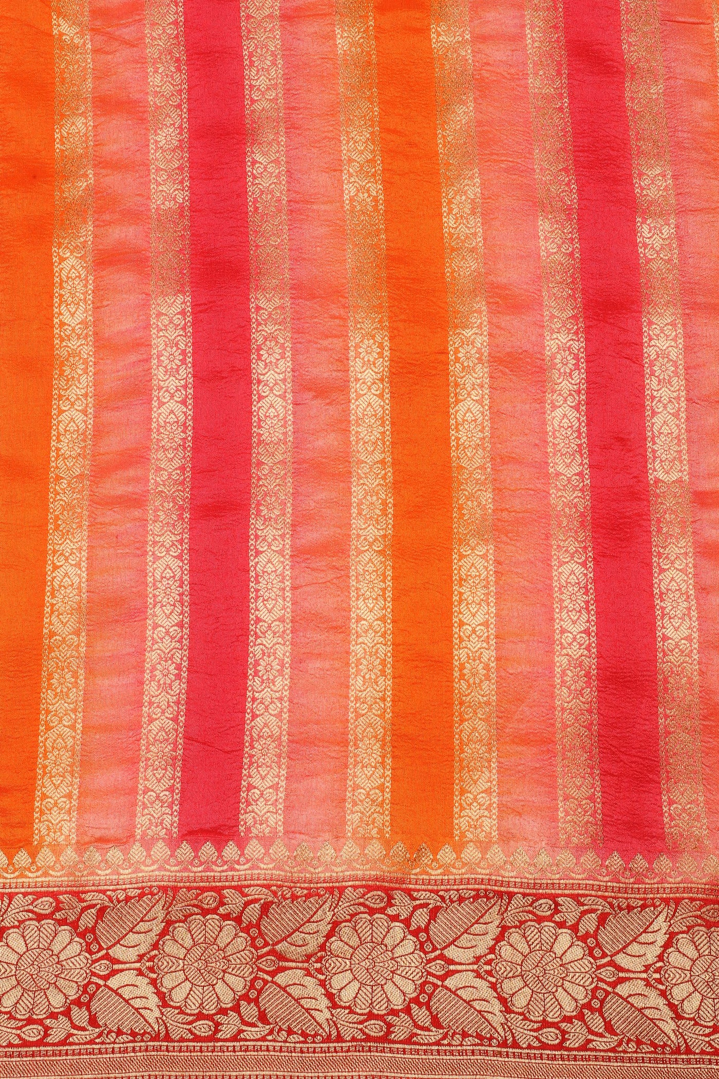 Multi-Color Silk Saree with Zari - Exquisite Elegance