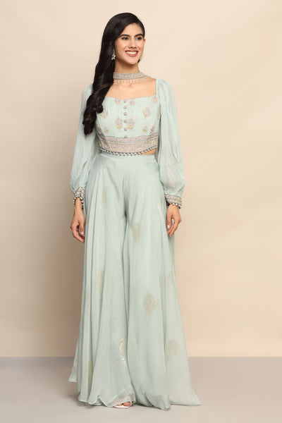 Enchanting Blue Color Dress with Mesmerizing Thread Work
