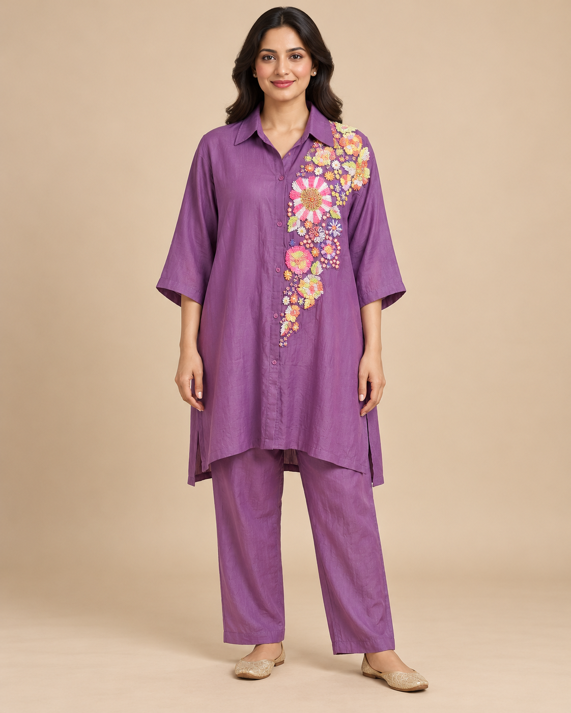 Mauve Floral Co-ord Set