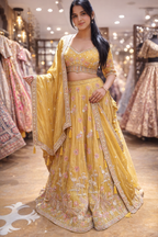 Sun shine Saffron lehenga