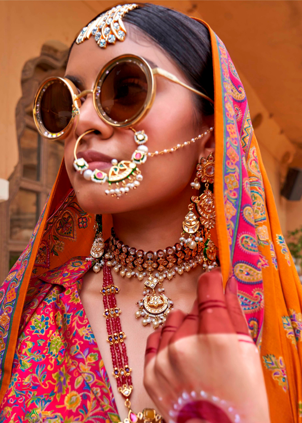 Multi-Colored Kashmiri Paisley Saree